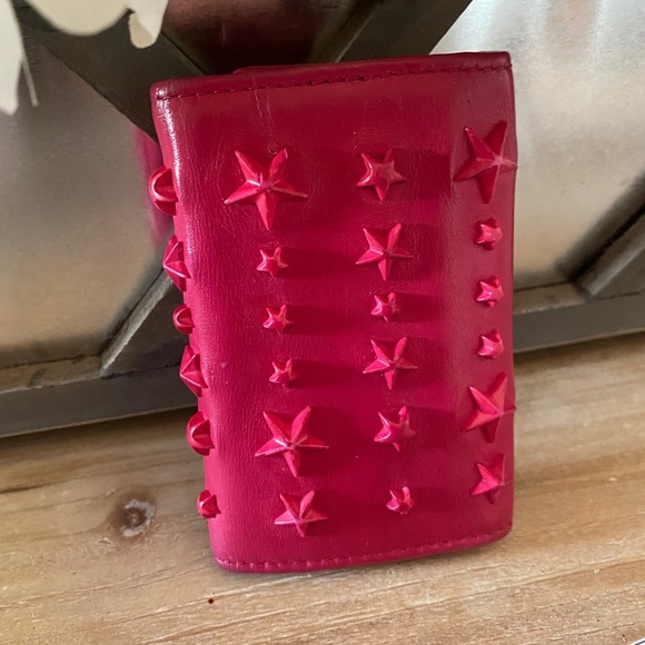 RARE VINTAGE JIMMY CHOO tri-fold star-studded 6 Strand Key Case - Picture 6 of 6